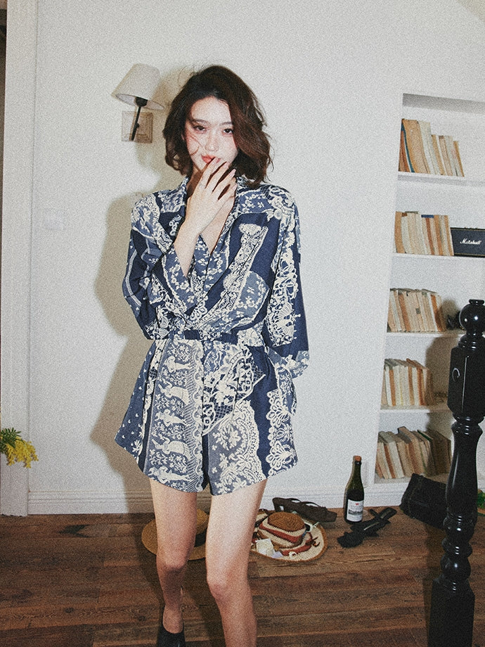 Loose-Fitting Shirt Jumpsuit Shorts_BDHL7538