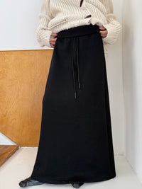 Loose Slim Drape Long Skirt_BDHL6965