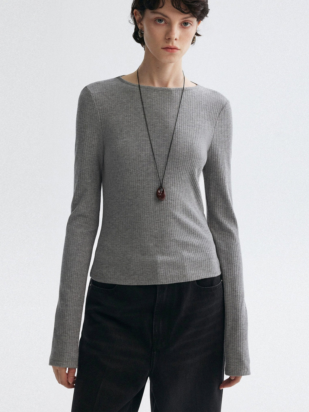 U型鏤空針織上衣_BDHL7952