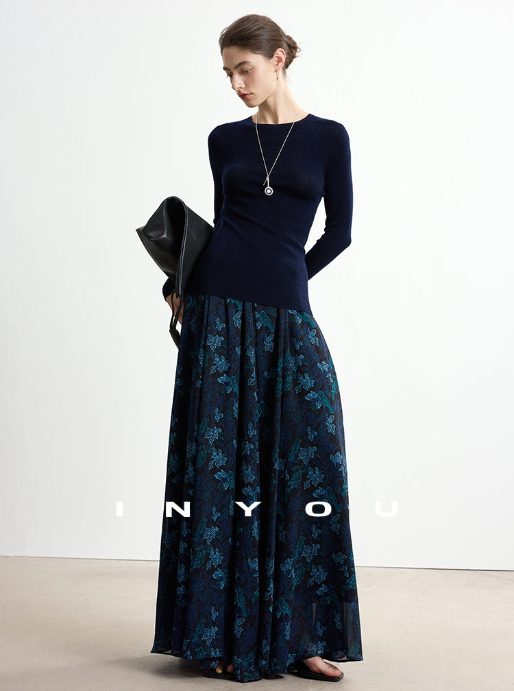 Print Design Loose-Fit Maxi Skirt_BDHL7750