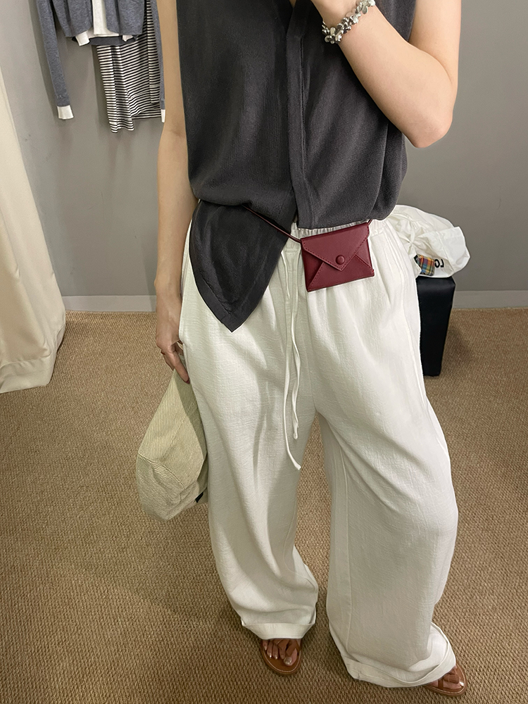 Elasticated Waist Wide Pants_BDHL7546