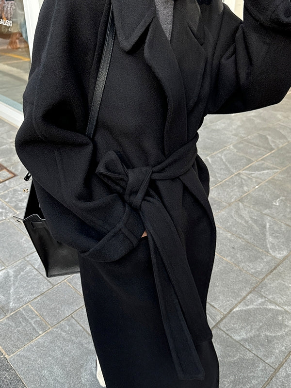 Black Relaxed-Fit Long Coat_BDHL7920