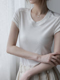 3D Split Round Neck T-Shirt_BDHL7575