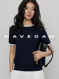 Lightweight Contrast Color Tops_BDHL7401
