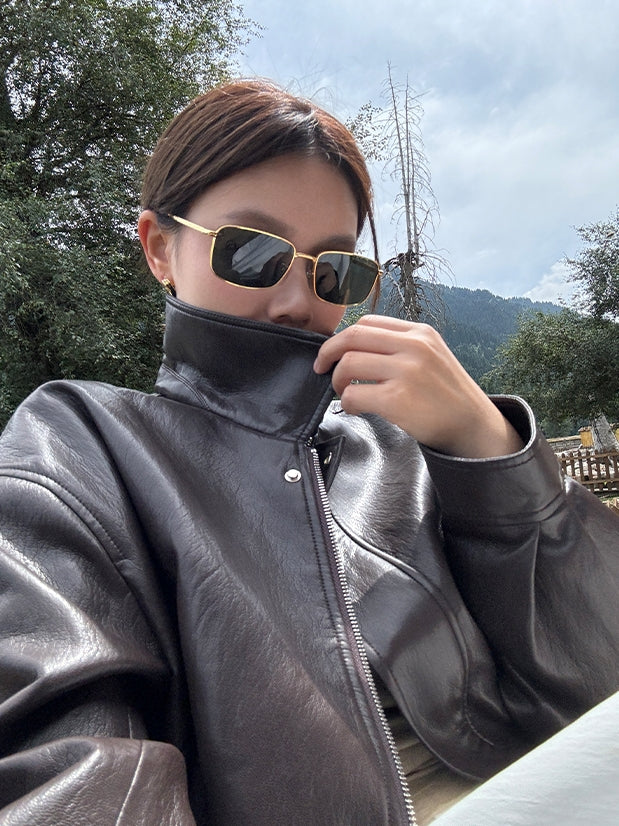 翻領短皮夾克_BDHL7661