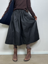 Matte A-Line Long Skirt_BDHL6728