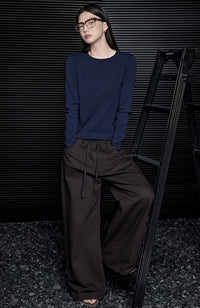 String Straight Wide-Leg Pants_BDHL6971