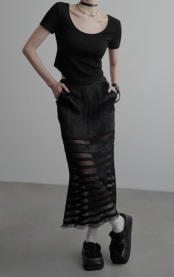 Double-Front Short-Sleeved T-Shirt_BDHL7589