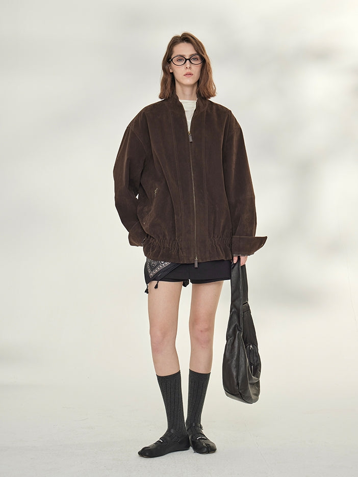 Retro Suede Brown Jacket_BDHL7738