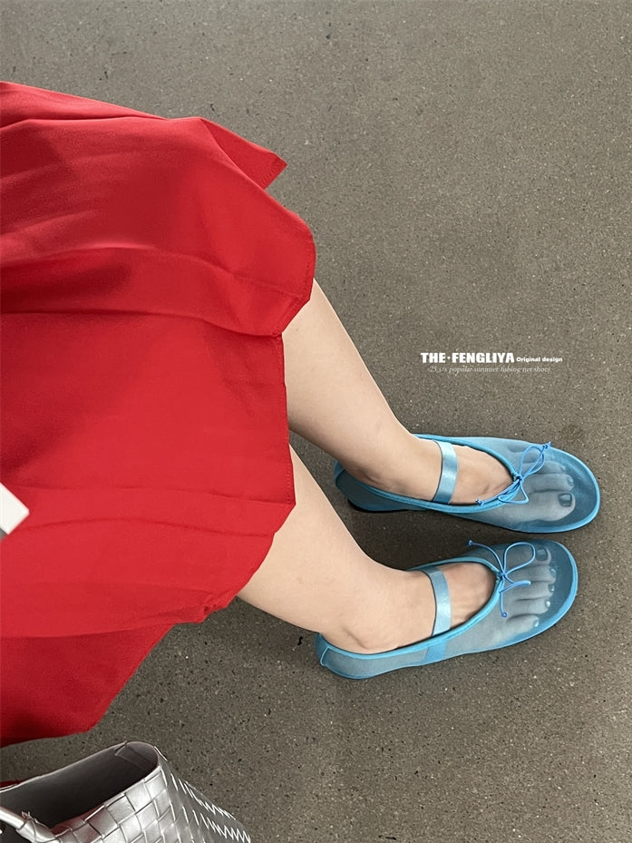 Ribbon Sheer Flat Shoes_BDHL7444