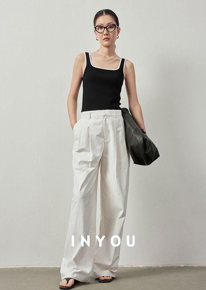 High Waist Wide Straight Pants_BDHL6060