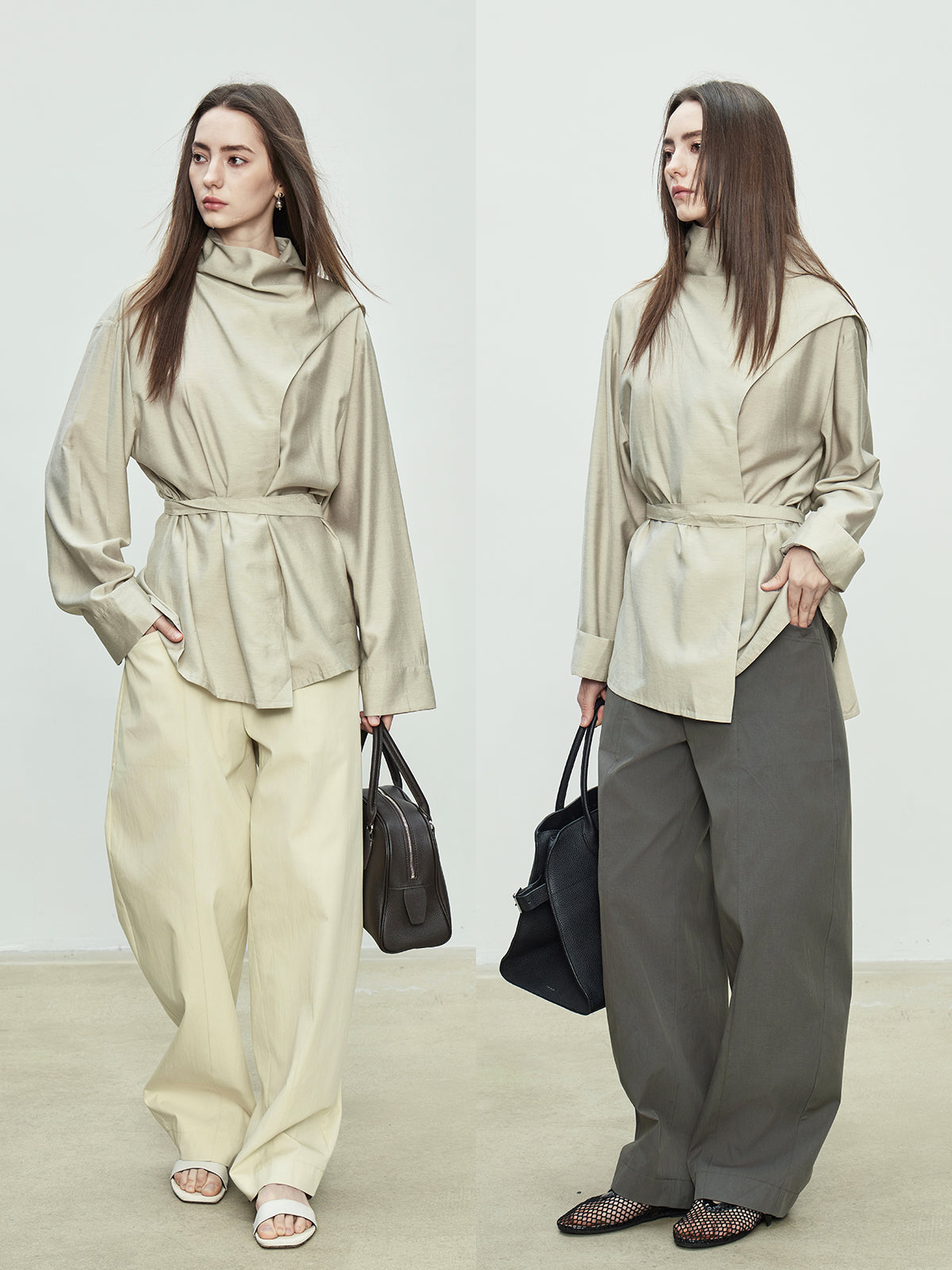 Simple Design Wide Pants_BDHL7103