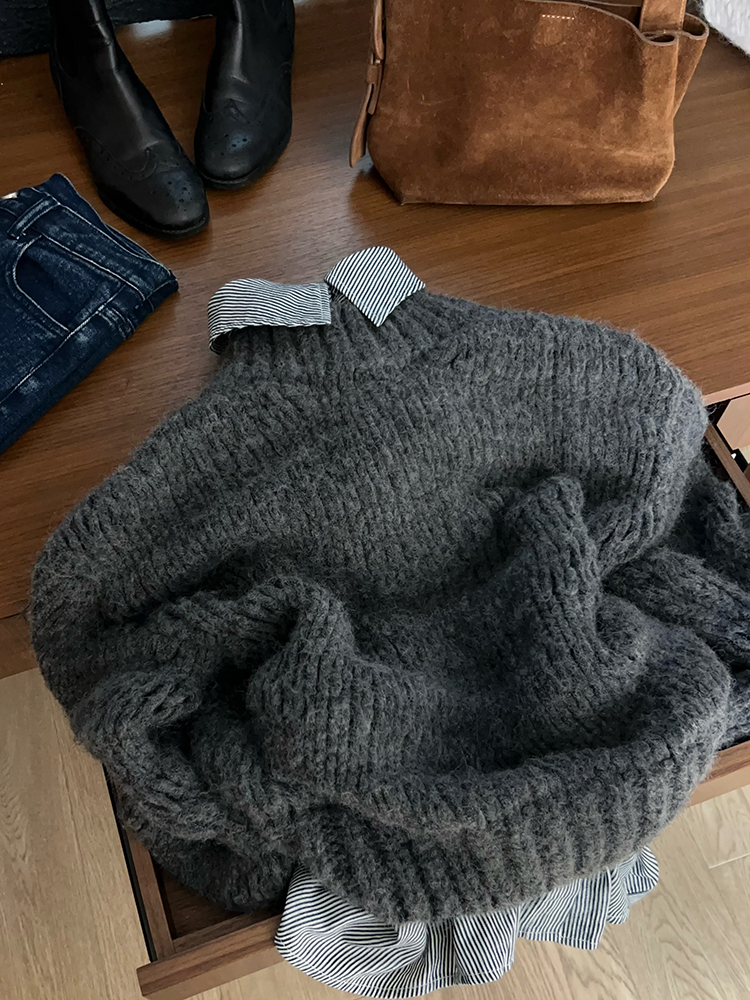 Half Turtleneck Loose Thick Knit_BDHL6732
