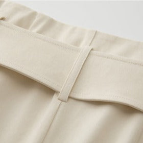 Denim Skirt With Wide Belt_BDHL5957