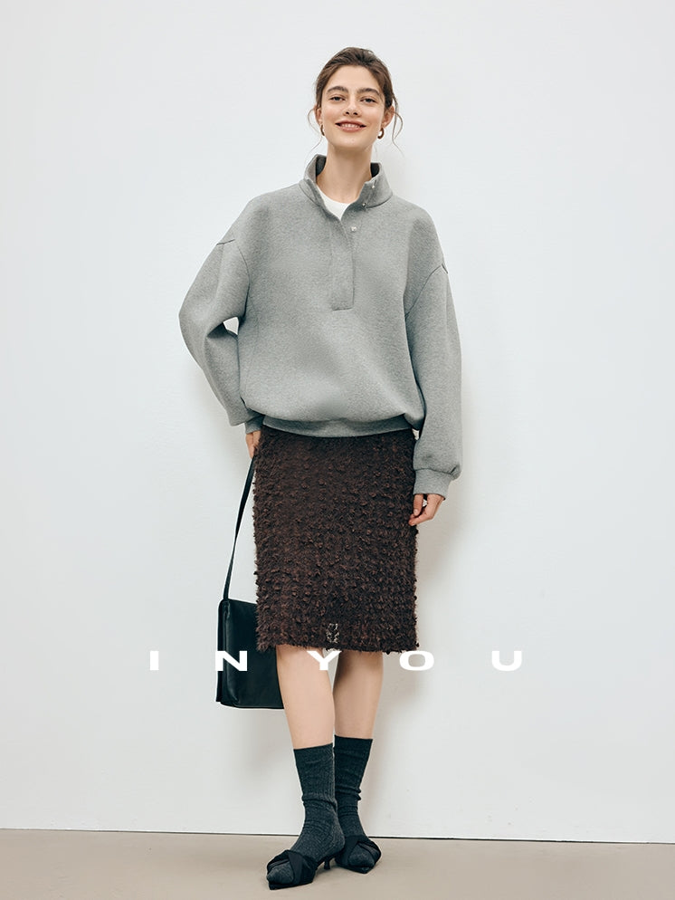 3D蕾絲及膝裙_BDHL7905