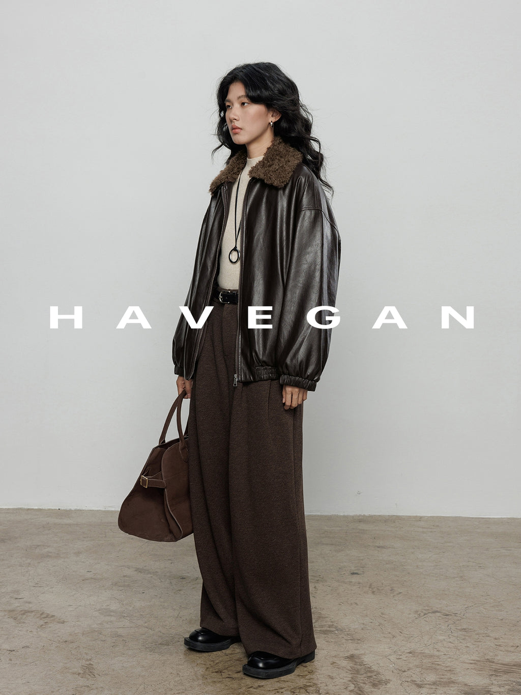 磨毛高腰闊腿褲_BDHL7962