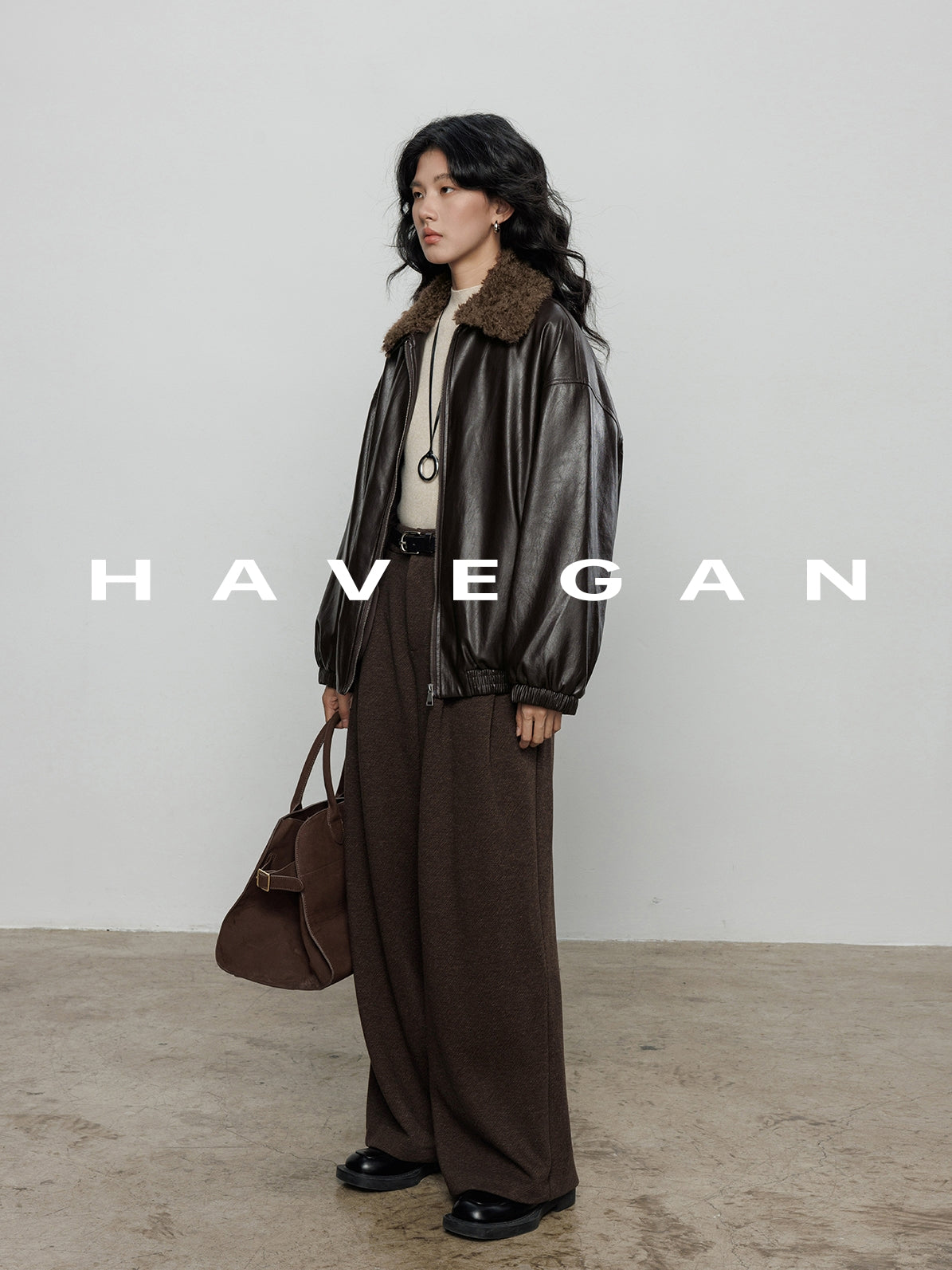 磨毛高腰闊腿褲_BDHL7962