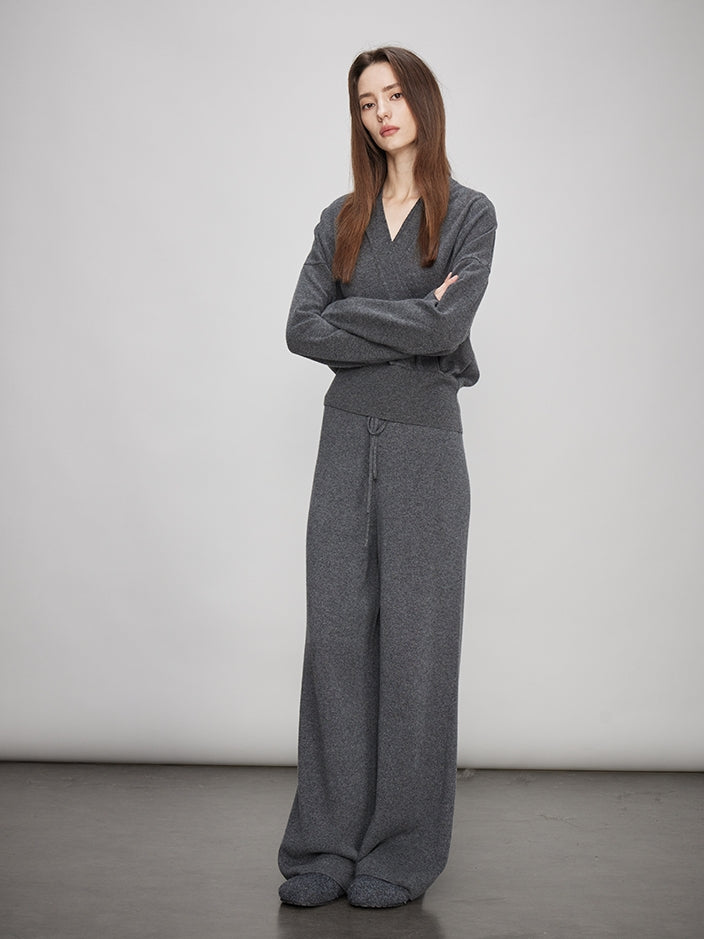 V-Neck Knit Tops Or Elasticated Waist Pants_BDHL7990