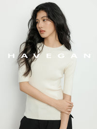 High Neck Slim Knit Tops_BDHL7230