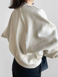 Thickened Short Grey Sweat Tops_BDHL6814