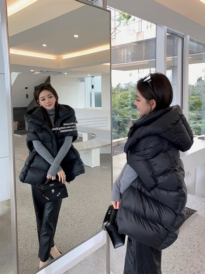 Hooded Down Vest Jacket_BDHL8012