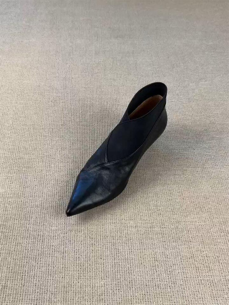 尖頭低跟短靴_BDHL8491