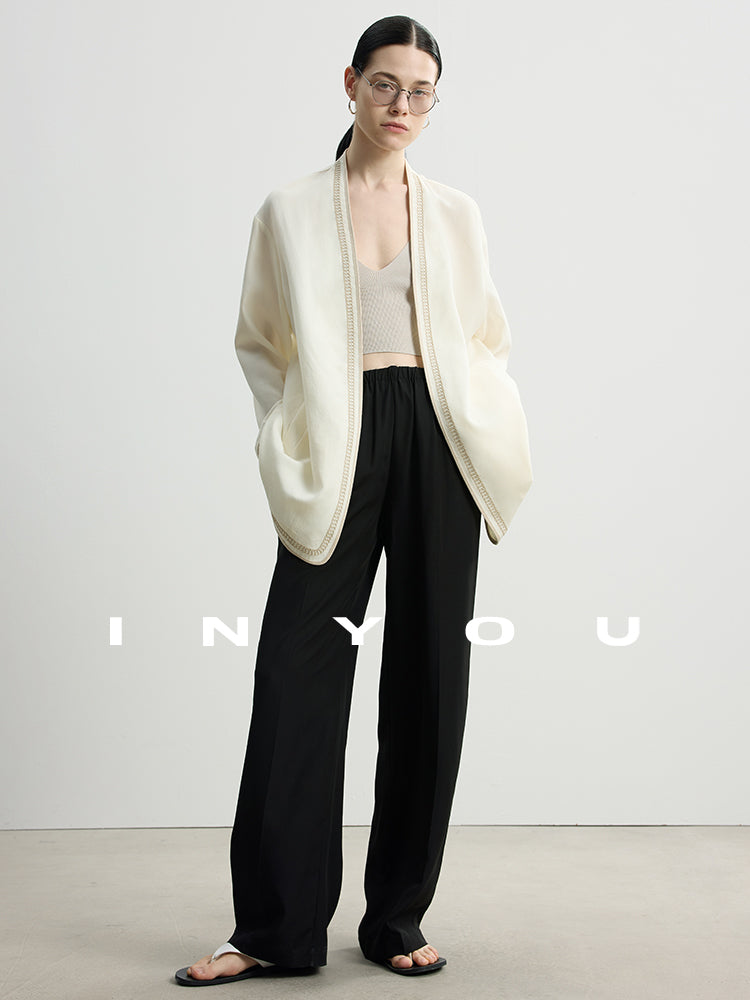 Collarless Embroidered Jacket_BDHL7486