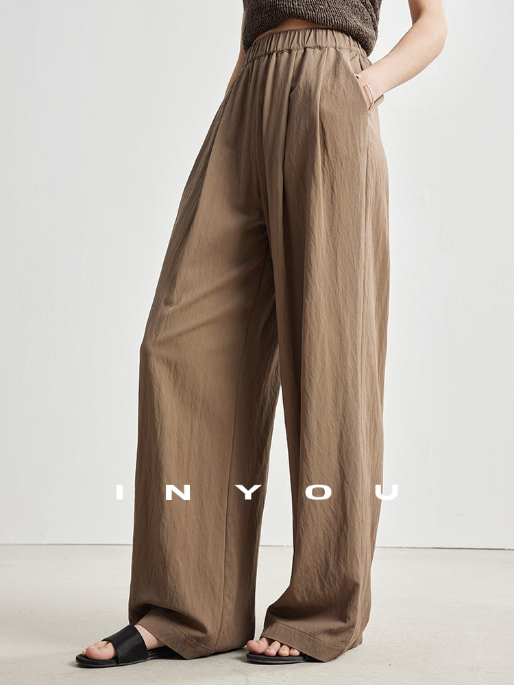 High-Waisted Draped Mop Pants_BDHL7135