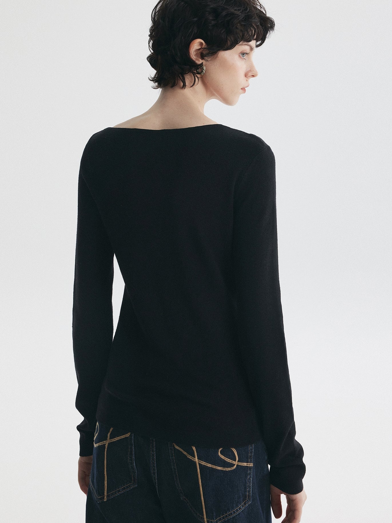 Faux Two-Piece Sheer Tops_BDHL7732