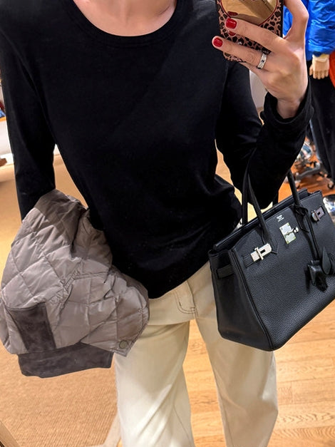 Slim-Fit Long-Sleeved Tops_BDHL8045