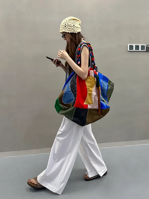 Diagonal Fronted Wide-Leg Pants_BDHL7409