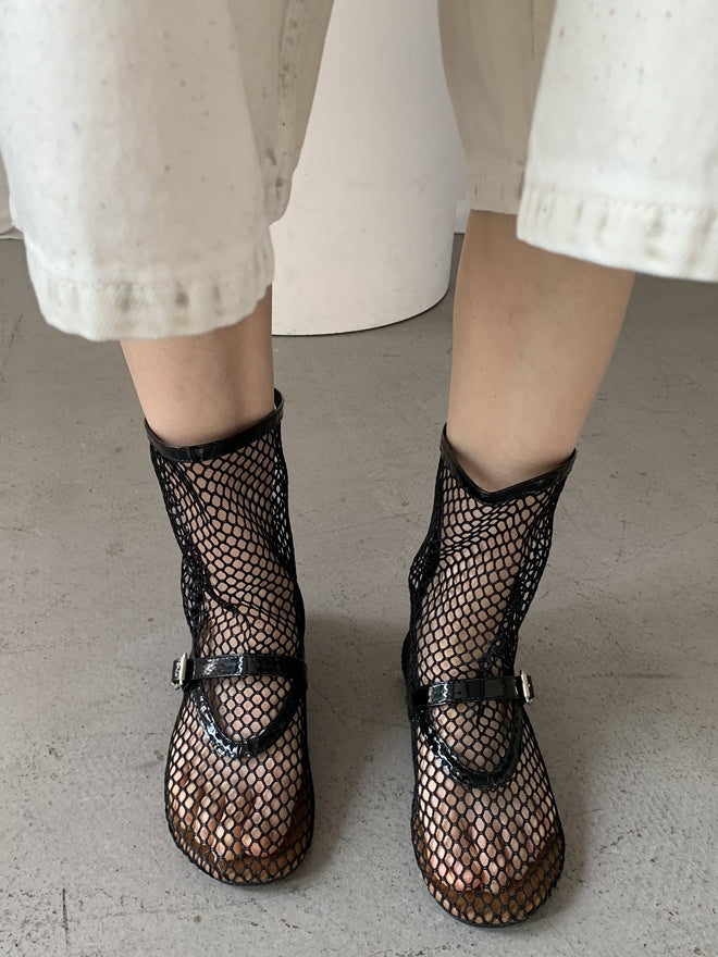 Mesh Fishnet Sandals_BDHL7460