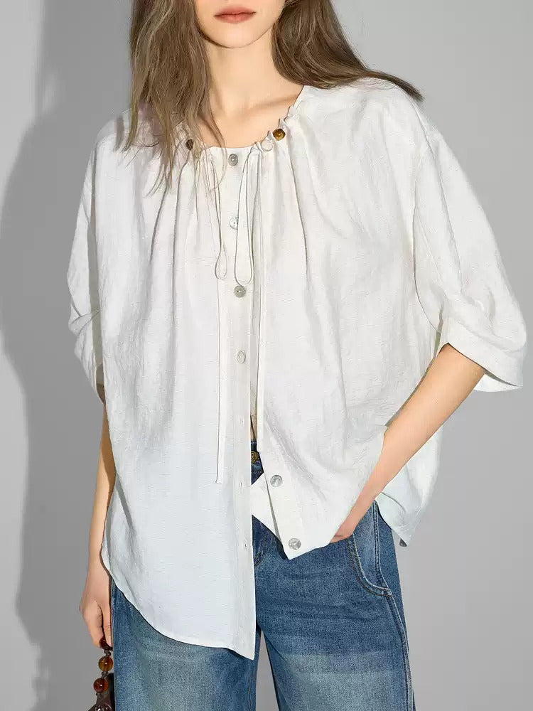 Loose volume Sleeve Blouse_BDHL7009