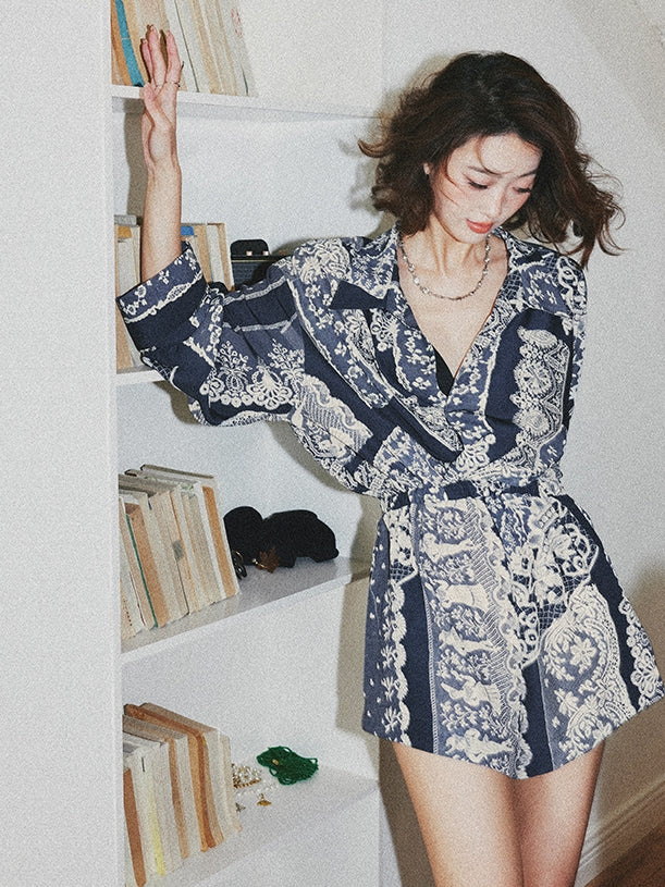 Loose-Fitting Shirt Jumpsuit Shorts_BDHL7538