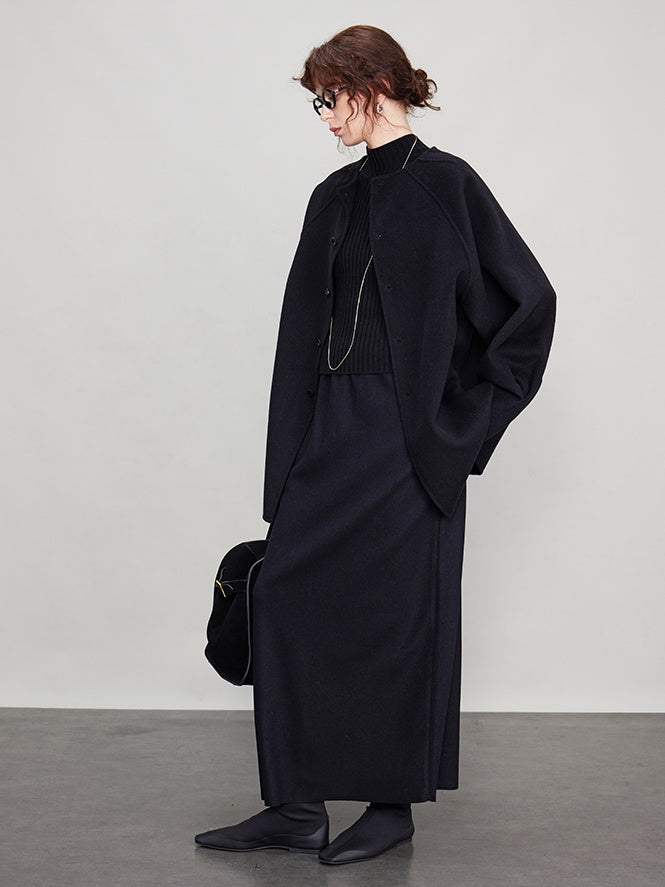 Sleeve Tuck Loose Reversible Coat_BDHL6707