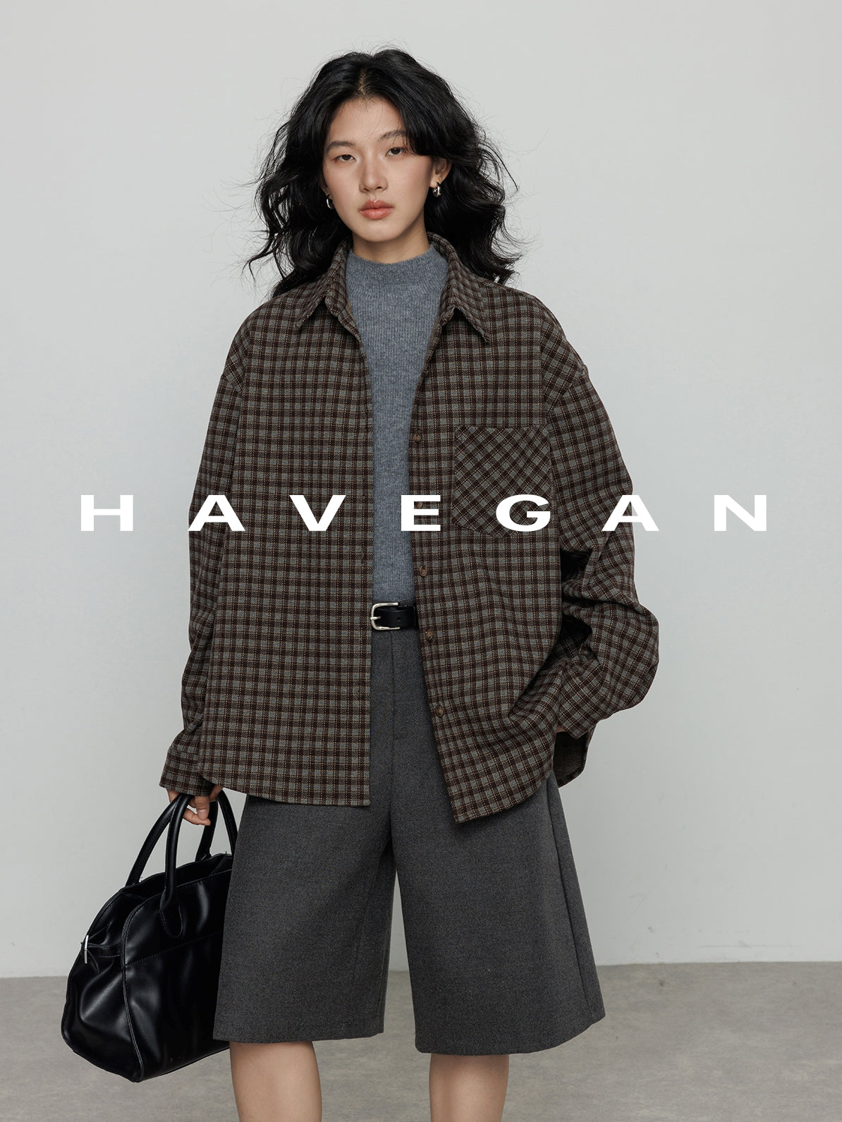 格紋磨毛棉襯衫_BDHL7960