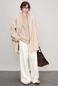 Bathrobe Short Large Lapel Coat_BDHL6684