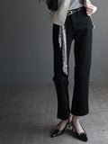 Stretch Slimming Black Flare Pants_BDHL7761