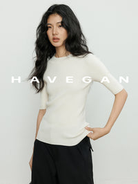 High Neck Slim Knit Tops_BDHL7230