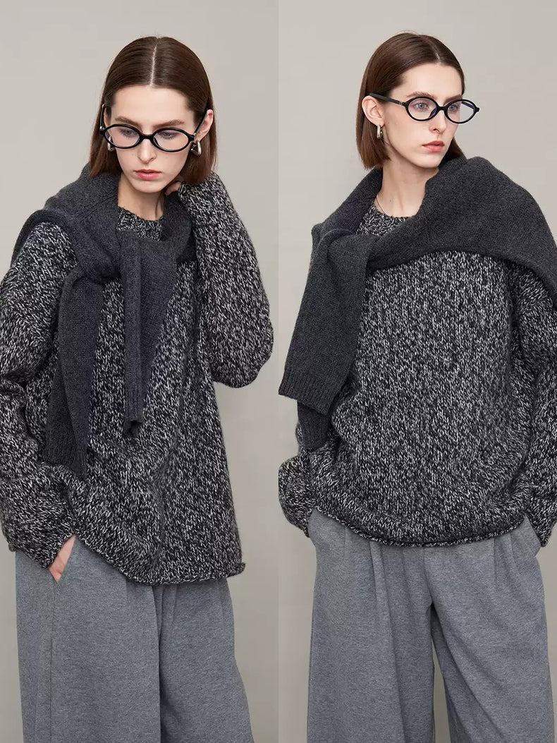 Snowflake Patterned Large Pullover_BDHL6611