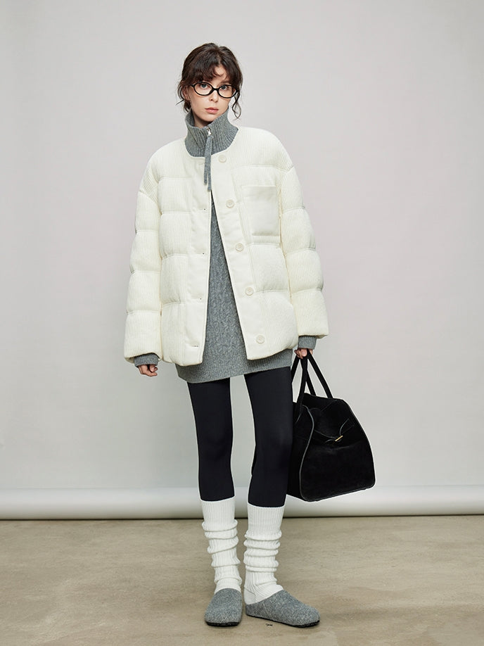 Stand Collar Half-Zip Tops_BDHL7936