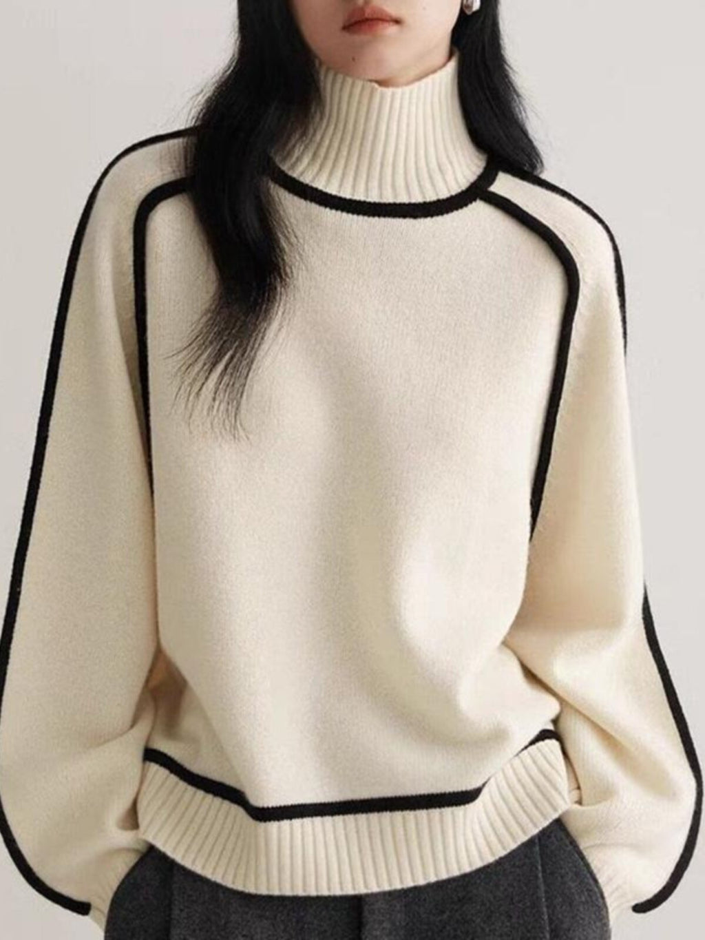 High-Neck Ribbed Knit Tops_BDHL8034