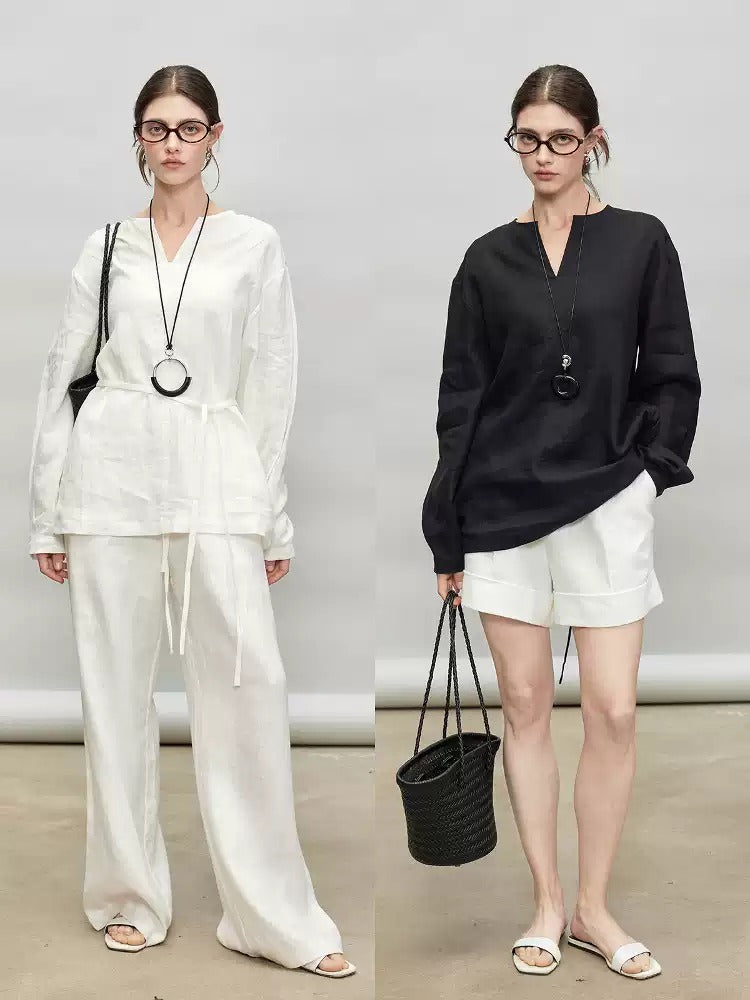 V-Neck Tops Or Drawstring Pants_BDHL7280