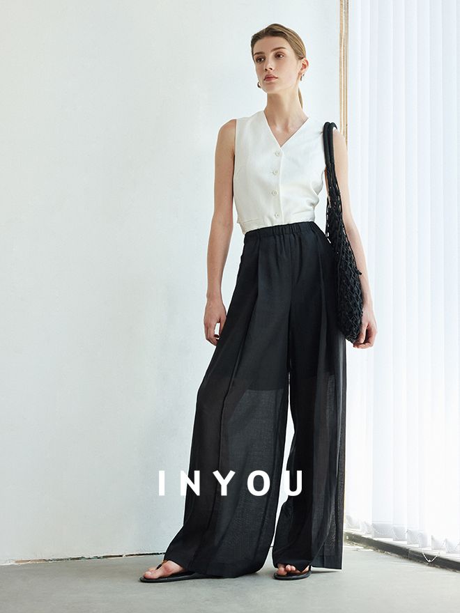 High Waist Draped Mop Pants_BDHL6150