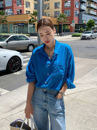 Loose-Fitting Long-Sleeved Shirt_BDHL6277