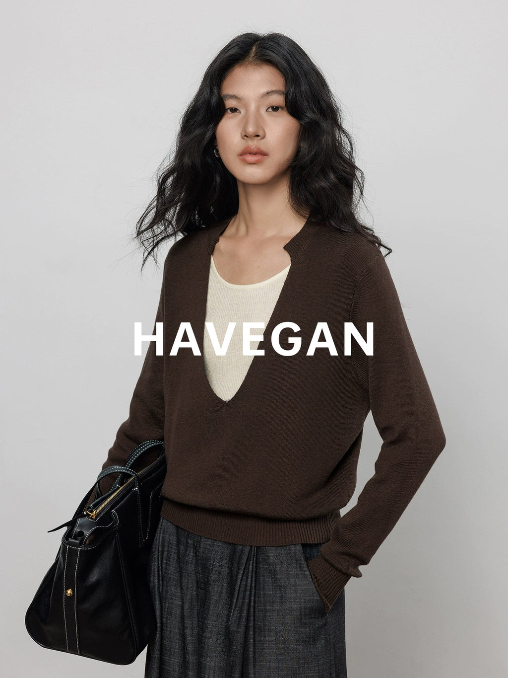 V-Neck Two-Piece Style Tops_BDHL7700