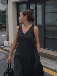 Loose Backless Suspender Dress_BDHL7247