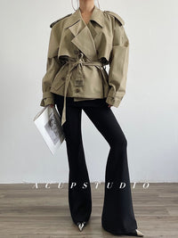 Two-Layer Short Trench Coat_BDHL6471