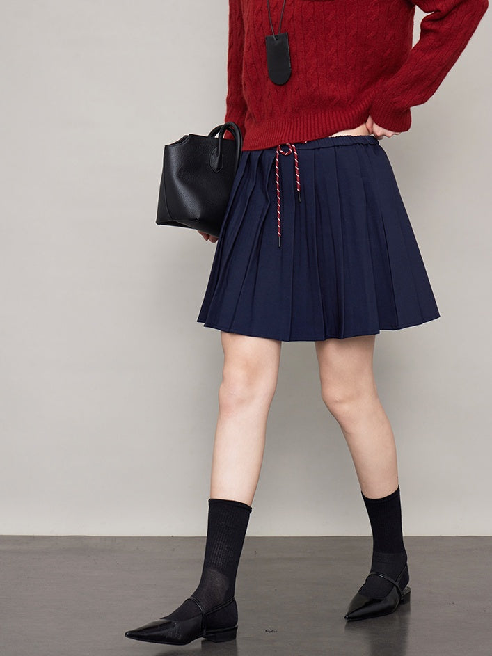 College String Pleated Skirt_BDHL6618