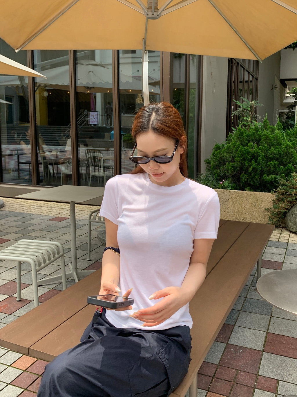 Silk-Blend Slim Crew-Neck Top_BDHL8339